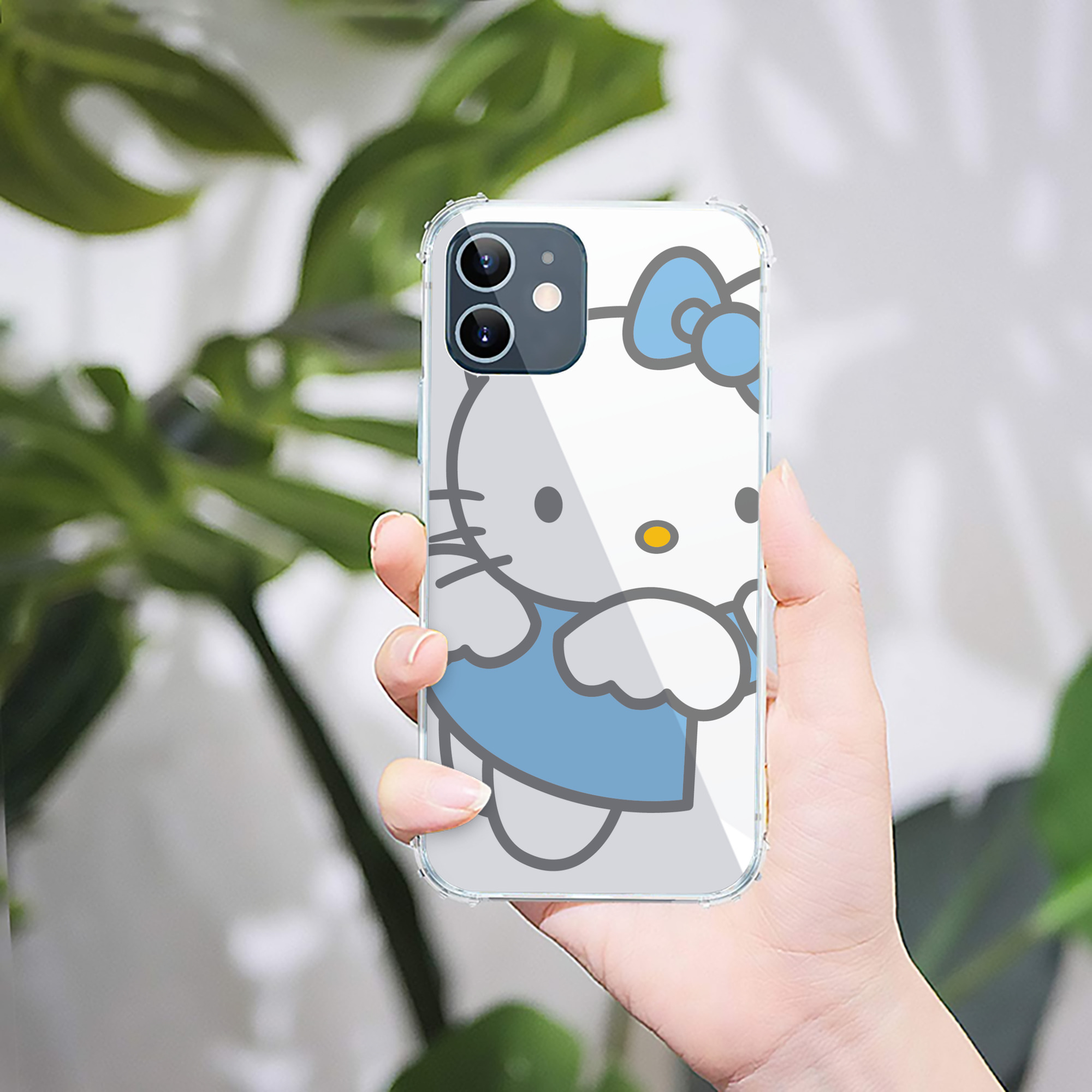 （画像用） Hello Kitty ハローキティ 【iPhone 12シリーズ対応】透明スマホケース（クリアソフトケース）